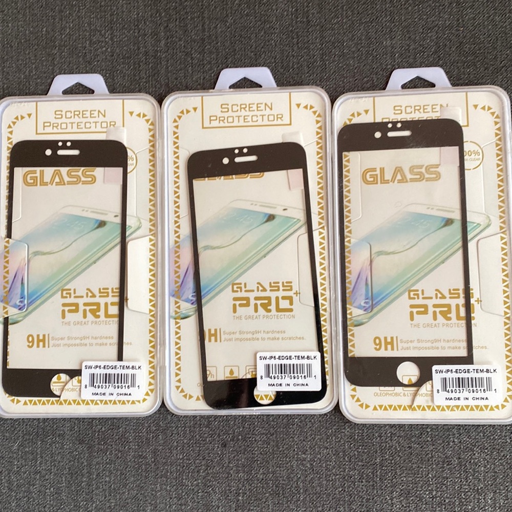 (Pack of 3) Tempered glass screen protectors for iPhone 6